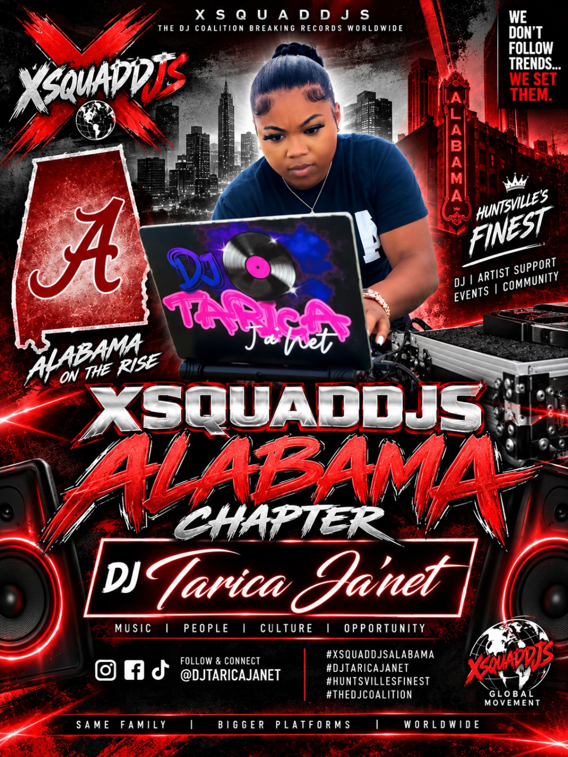 Xsquaddjs Alabama Chapter with DJ Tarica Janet