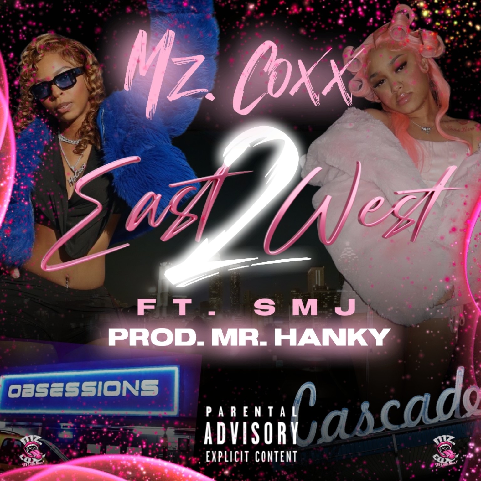 Mz. Coxx East 2 West featuring SMJ cover artwork